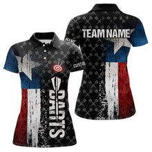 Load image into Gallery viewer, Grunge Vintage Texas Flag Custom Retro Dart Shirts For Women, Pride Team Patriotic Dart Jerseys TDM3692