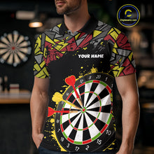 Load image into Gallery viewer, Personalized Graffiti Dart Shirt For Men Custom Funny Darts Jersey Team Polo &amp; Quarter Zip TDM4217