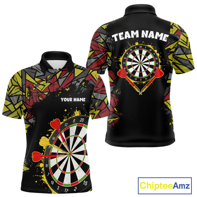 Personalized Graffiti Dart Shirt For Men Custom Funny Darts Jersey Team Polo & Quarter Zip TDM4217