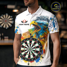 Load image into Gallery viewer, Funny Dartboard Colorful Paint Eagle Darts Shirt For Men Custom Darts Team Jersey Polo &amp; 1/4 Zip TDM4293
