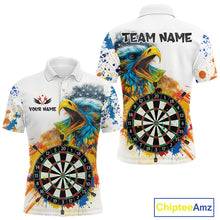 Load image into Gallery viewer, Funny Dartboard Colorful Paint Eagle Darts Shirt For Men Custom Darts Team Jersey Polo &amp; 1/4 Zip TDM4293