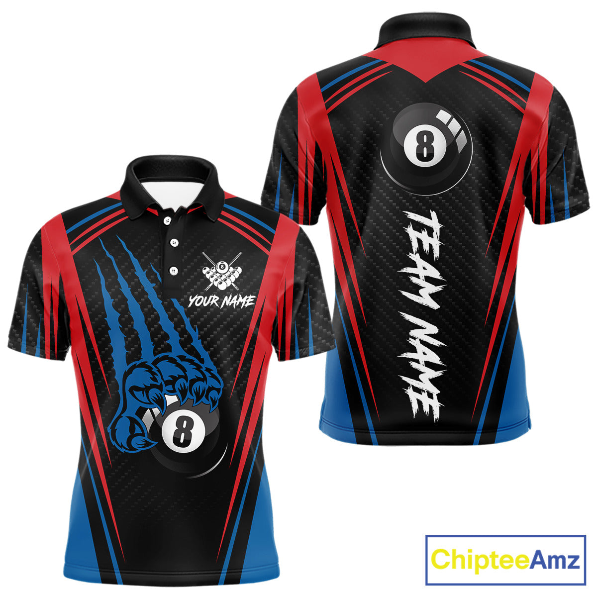 Personalized Scratch 8 Ball Pool Billiard Shirt For Men, Billiard Jerseys Team Polo & 1/4 Zip TDM4333