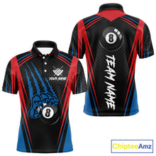 Load image into Gallery viewer, Personalized Scratch 8 Ball Pool Billiard Shirt For Men, Billiard Jerseys Team Polo &amp; 1/4 Zip TDM4333