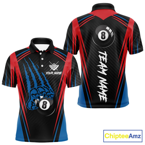Personalized Scratch 8 Ball Pool Billiard Shirt For Men, Billiard Jerseys Team Polo & 1/4 Zip TDM4333