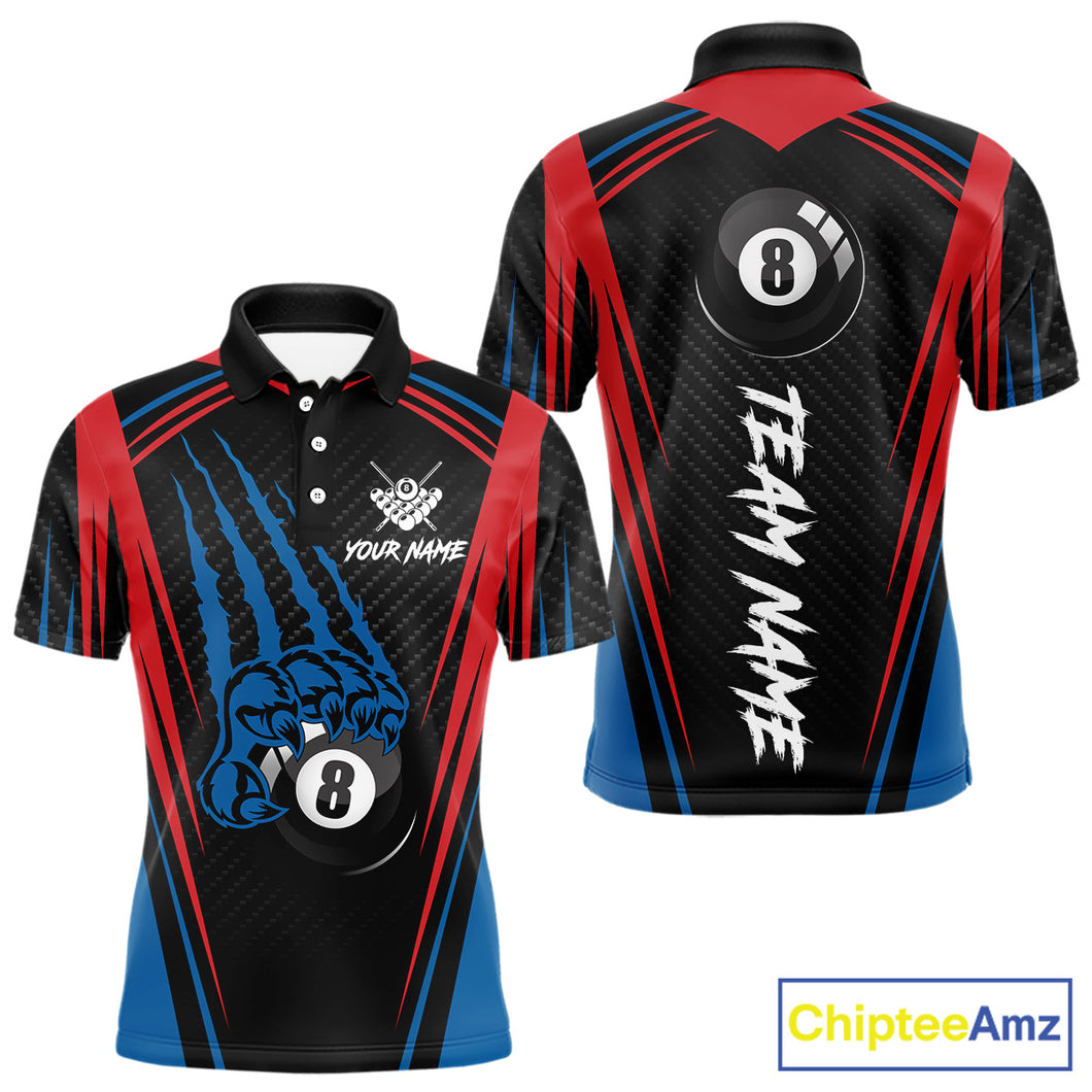 Personalized Scratch 8 Ball Pool Billiard Shirt For Men, Billiard Jerseys Team Polo & 1/4 Zip TDM4333