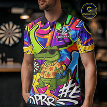 Load image into Gallery viewer, Funny Alligator Colorful Graffiti Style Custom Darts Shirt For Men Best Darts Jersey Team Outfit TDM4781