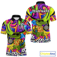 Load image into Gallery viewer, Funny Alligator Colorful Graffiti Style Custom Darts Shirt For Men Best Darts Jersey Team Outfit TDM4781