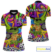Load image into Gallery viewer, Funny Alligator Colorful Graffiti Style Custom Darts Shirt For Women Best Darts Jersey Team Outfit TDM4781