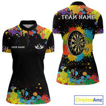Load image into Gallery viewer, Funny Colorful Darts Shirt With Pocket Option For Women Custom Darts Jersey TDM4620
