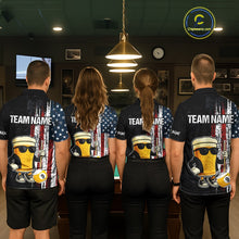 Load image into Gallery viewer, Funny Beer 8 Ball &amp; 9 Ball American Flag Billiard Shirt For Men Custom Patriotic Pool Team Jersey TDM5427
