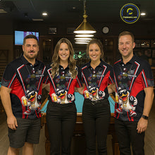 Load image into Gallery viewer, Funny Duck 8 Ball Pool Billiard Shirt For Women Custom Billiard Team Jersey Polo &amp; 1/4 Zip TDM6101