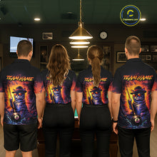 Load image into Gallery viewer, Personalized Vintage Funny Cat 8 Ball Billiard Shirt For Women, Pool Team Jersey Polo &amp; 1/4 Zip TDM5751