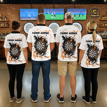 Load image into Gallery viewer, White Grunge Wolf Dart Shirt &amp; Pocket Option Custom Men's Dart Jersey|Orange TDM5511