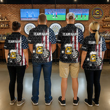 Load image into Gallery viewer, Funny Angry Beer Grunge American Flag Darts Shirt For Men Custom Patriotic Darts Team Jersey TDM5563