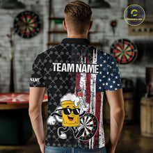 Load image into Gallery viewer, Funny Beer Grunge American Flag Darts Shirt For Men Custom Patriotic Darts Team Jersey TDM5364