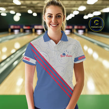 Load image into Gallery viewer, Personalized Bowling Jersey Polo &amp; Quarter Zip For Women Custom Bowling Tournament Team Shirt TDM6349