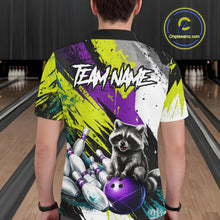 Load image into Gallery viewer, Custom Funny Raccoon Bowling Jersey For Men Custom Bowling Team Shirts Polo &amp; 1/4 Zip, Bowling Gifts TDM6571