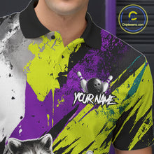 Load image into Gallery viewer, Custom Funny Raccoon Bowling Jersey For Men Custom Bowling Team Shirts Polo &amp; 1/4 Zip, Bowling Gifts TDM6571