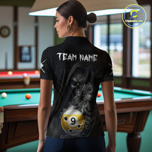 Load image into Gallery viewer, Funny Grim Reaper 9 Ball Smoke Billiard Shirt For Women Custom Pool Jersey, Billiard Team Shirt TDM4899