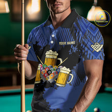Load image into Gallery viewer, Billiard Pool And Beer That's Why I'm Here Polo &amp; 1/4 Zip For Men Custom Funny Billiard Jersey TDM4833
