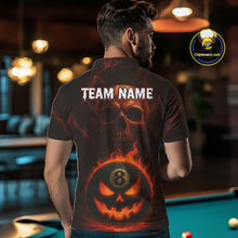 Load image into Gallery viewer, Funny Pumpkin 8 Ball Pool Billiard Shirt For Men Custom Halloween Billiard Team Shirt Outfit TDM4889
