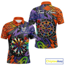 Load image into Gallery viewer, Funny Colorful Dartboard Graffiti Style Darts Shirt For Men Custom Darts Jersey, Darts Gifts TDM4901