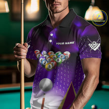 Load image into Gallery viewer, Purple Billiard Jersey For Men Custom Billiard Tournament Shirt, Pool Team Jersey Polo &amp; 1/4 Zip TDM4932