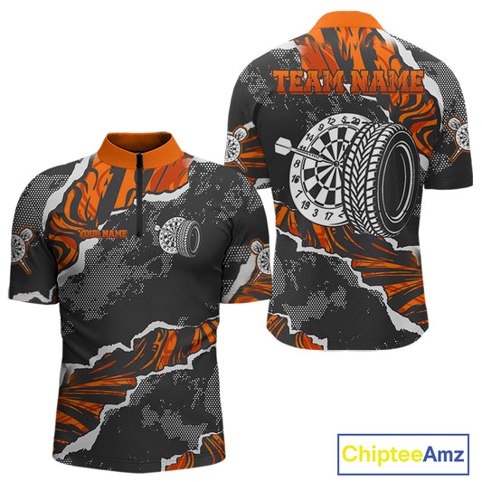 Wheels Dartboard Custom Splashed Color Dart Shirts For Men, Dart Team Jerseys NYN0083