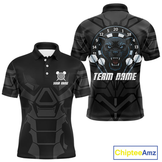Navy Panther Darts Arrow Men's Grunge Darts Shirt - Custom Name For Darts Jersey NYN0438