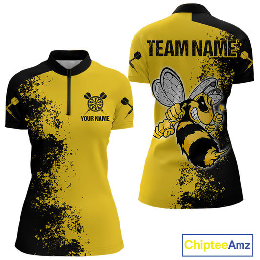 Grumpy Bee Dart Arrow Funny Darts Shirt For Men Custom Name & Team For Darts Jersey NYN0695