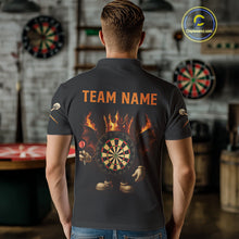 Load image into Gallery viewer, Fire Flame Wings Dartboard Custom Funny Dart Shirt For Men, Dart Team Jerseys NYN0094