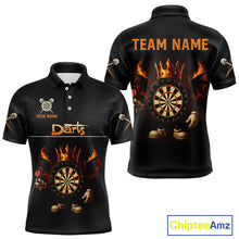 Load image into Gallery viewer, Fire Flame Wings Dartboard Custom Funny Dart Shirt For Men, Dart Team Jerseys NYN0094