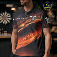 Load image into Gallery viewer, Persionalized Flame Dart Boards 3D Dart Shirt For Men, Dart Team Jerseys NYN0097