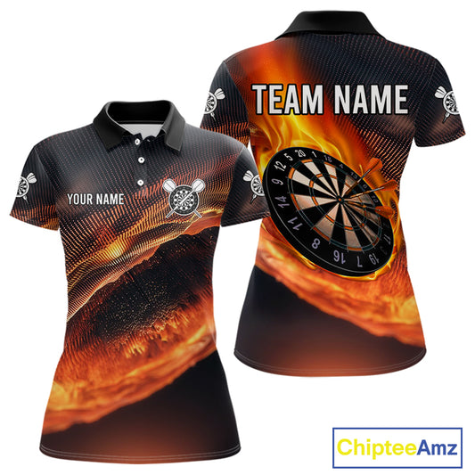 Persionalized Flame Dart Boards 3D Dart Shirt For Women, Dart Team Jerseys NYN0097