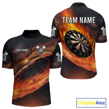 Load image into Gallery viewer, Persionalized Flame Dart Boards 3D Dart Shirt For Men, Dart Team Jerseys NYN0097