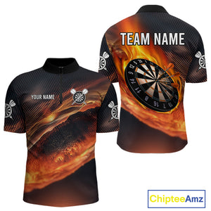 Persionalized Flame Dart Boards 3D Dart Shirt For Men, Dart Team Jerseys NYN0097