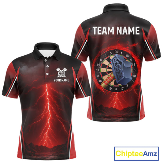 Lightning Dartboard Custom Funny Polo Shirt For Men - Darts Team Jersey NYN0705