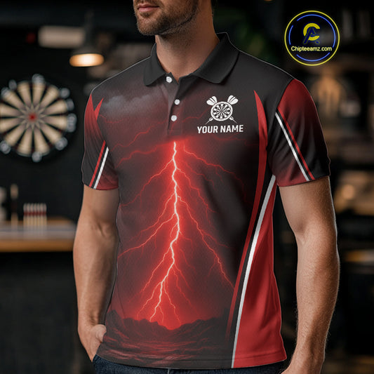 Lightning Dartboard Custom Funny Polo Shirt For Men - Darts Team Jersey NYN0705