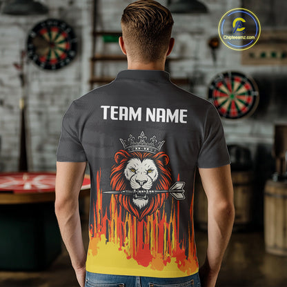 Multi-Color Crown Lion Dart Arrow Custom Dart Shirt For Men, Dart Team Jerseys NYN0109