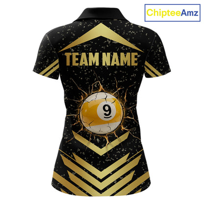 Orange Grunge Grim Reaper Billiard Ball Pool Custom Women Billiard Shirts, Billiard Team Jerseys NYN3020