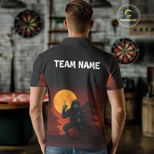 Load image into Gallery viewer, Full Moon Ninja &amp; Dart Arrows Men's Darts Shirt - Custom Name For Darts Jersey NYN0472