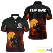 Load image into Gallery viewer, Full Moon Ninja &amp; Dart Arrows Men's Darts Shirt - Custom Name For Darts Jersey NYN0472
