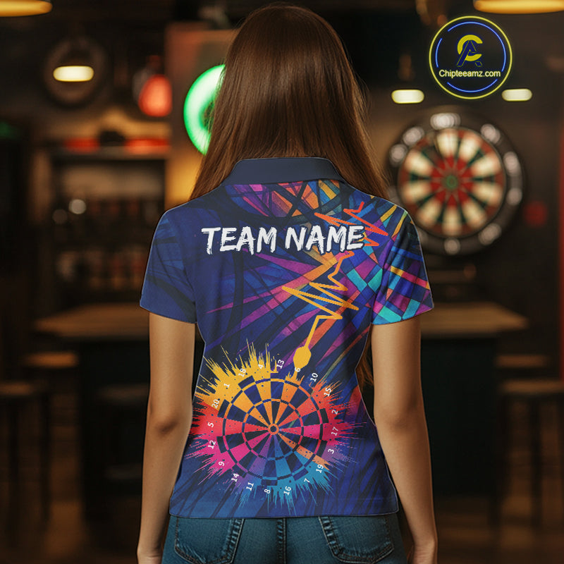 Custom Rainbow Dartboard Dart Men Women Shirt Colorful Vibrant Dart Jerseys NYN1614