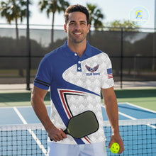 Load image into Gallery viewer, Custom US Flag Patriotic Pickleball League Jerseys For Men Wings Pickleball Ball Shirts NYN2163
