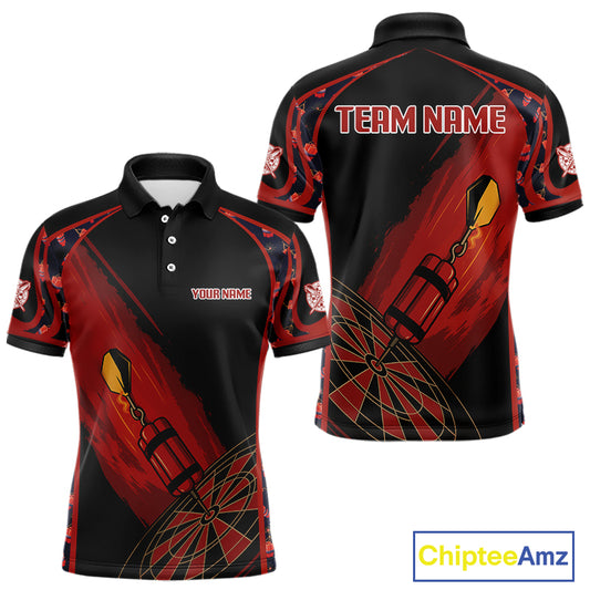 Bombs Dart Arrow Custom Red Dartboard Dart Shirt For Men, Dart Team Jerseys NYN0114