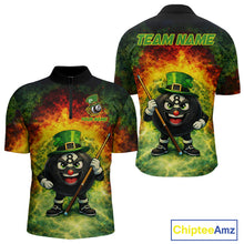 Load image into Gallery viewer, Red &amp; Green Shamrock Thunder Funny Pool 8 Ball Men Billiard Shirt Personalized Balls Billiard Shirts NYN2653