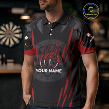 Load image into Gallery viewer, Black And Red Dartboards Custom Wolf Dart Shirts For Men, Dart Team Jerseys NYN0241