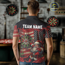 Load image into Gallery viewer, Custom Santa Dripping Dartboard Christmas Men Darts Polo Shirt US Flag Xmas Dart Jerseys NYN1912