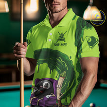 Load image into Gallery viewer, Green Dripping Funny Smoking 8 Ball Billiard Pool Shirt For Men Custom Billiard Team Jerseys NYN3047