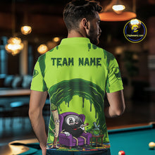 Load image into Gallery viewer, Green Dripping Funny Smoking 8 Ball Billiard Pool Shirt For Men Custom Billiard Team Jerseys NYN3047